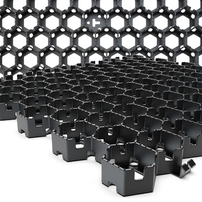 Standartpark Vodaland Permeable Pavers - HexPave Grass & Gravel Permeable Paver System - 100% Recycled PPE Plastic Pavers, Handles 27,000 lbs, 1" Depth, 325 s.f / 110 Units - size: 325 Sq Ft