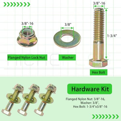 2 Pack 756-04129B Idler Pulley for Cub Cadet 42" 50" RZT 50 Deck - color: A02 2x756-04129B Yellow