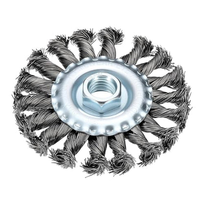 DTGN 4 Inch Wire Wheel Brush for Grinder, 5/8"-11 Arbor - size: 4 inch