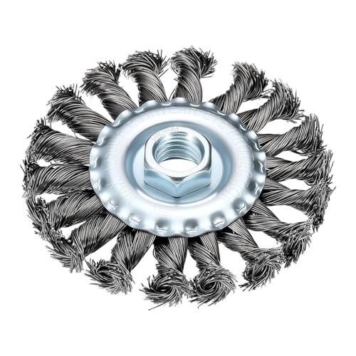 DTGN 4 Inch Wire Wheel Brush for Grinder, 5/8"-11 Arbor - size: 4 inch