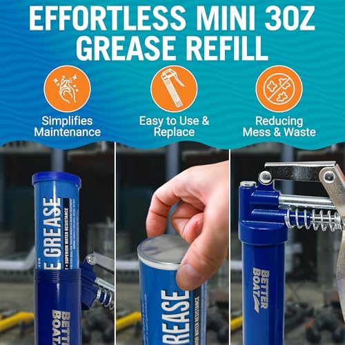 3PK Mini Marine Grease Tube, 3 Oz Cartridge, Waterproof High Temp - size: 3PK Mini 3oz
