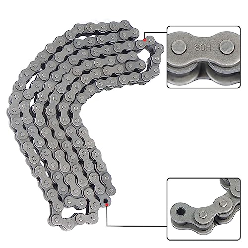 80H Heavy Duty Roller Chain 10 Feet with 1 Connecting Links 120 Links