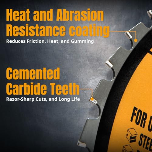 POWERTEC 14" Cold Saw Blade, 36T TCG, 1" Arbor, 1600 RPM, 2Pack (14013-P2) - size: 14", 1" Arbor, 36T, 2pcs