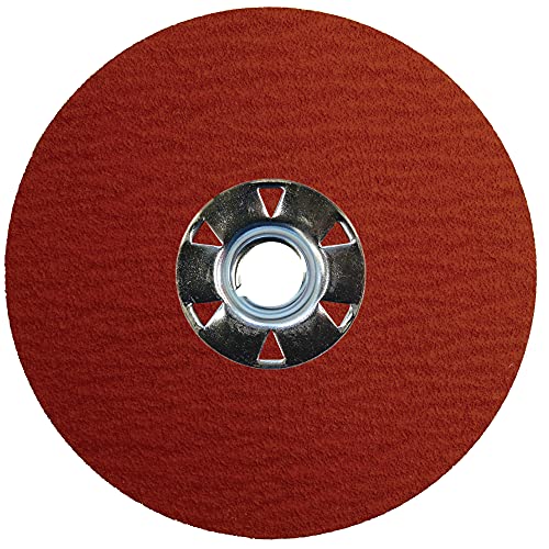 Weiler 69884 Tiger Ceramic Alumina Resin Fiber Sanding & Grinding Disc, 4-1/2" Diameter, 80 Grit, 5/8" - 11 Hub (Pack of 25)