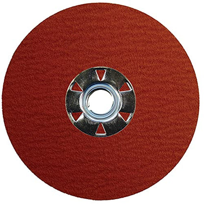 Weiler 69884 Tiger Ceramic Alumina Resin Fiber Sanding & Grinding Disc, 4-1/2" Diameter, 80 Grit, 5/8" - 11 Hub (Pack of 25)