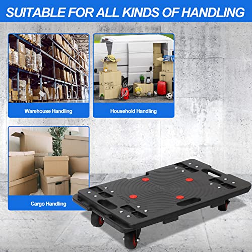 Furniture Moving Dolly Furniture Movers Dollys with Wheels, Portable Moving Rollers Leg Dollies for Heavy Furniture, 4 Wheels Flat Dolly, 1200 Lbs Capacity, Black - color: Heavy Duty Dolly