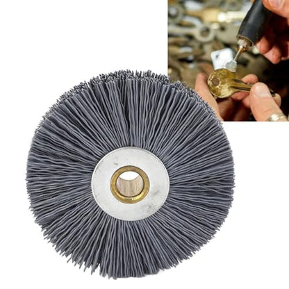 Key Machine Deburring Brush, 3.1in Nylon Burr Removal Cleaning Tool for Bravo Special for Rekord 80x15x10mm Stainless Steel Wire Wheel Brush