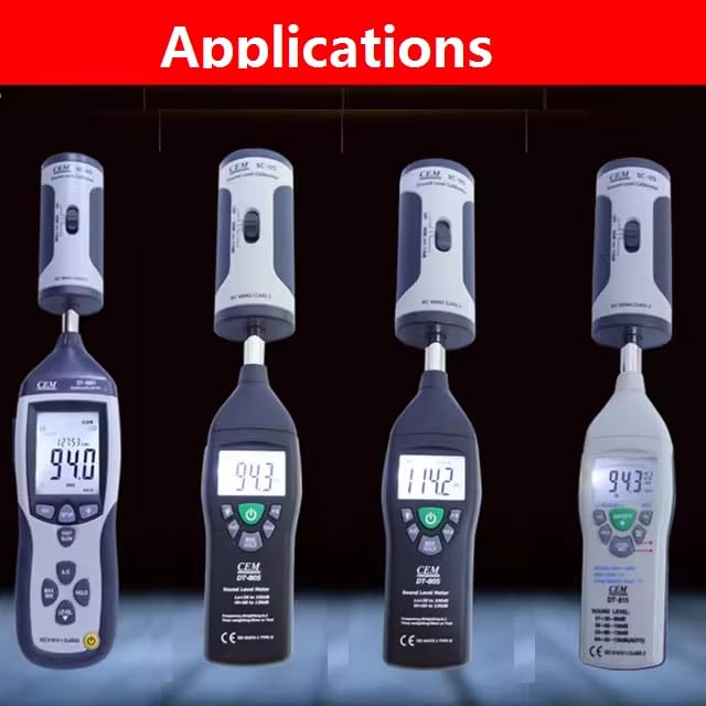 Sound Level Meter (SC-05) for 1/2" Diameter Microphones, 94dB and 114dB Sound Level Calibrator at 1kHz, -0.5dB Accuracy