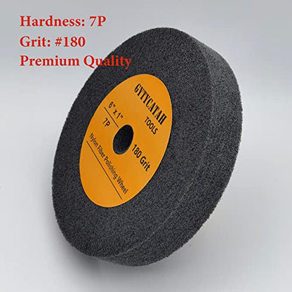 6" Deburring Wheel, Nylon Fiber Polishing Wheels, 7P - style: 6" x 1" x 3/4"