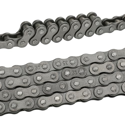 YOXUFA #35 Chain for Mini Bike Coleman CT100U CC100X Baja Doodle Bug DB30 Motovox MBX10 MBX11 Mega Moto MM-B80 105cc Predator 79cc 97cc 100cc Engine Powersports Parts with Chain Breaker - 140 Links - size: 140 Links + chain breaker