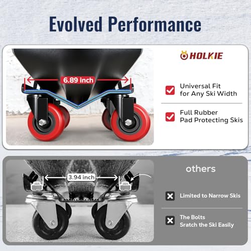 Snowmobile Dolly Heavy Duty with 3 Inch Caster Wheels V-Slide Steel Dollies