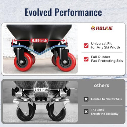 Snowmobile Dolly Heavy Duty with 3 Inch Caster Wheels V-Slide Steel Dollies