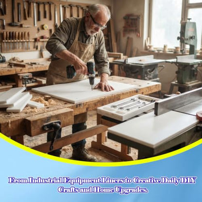 HDPE Sheet, 8" x 12", 1/8" (3mm) High Density Polyethylene Plastic Board - color: 1/8"(3mm) Thick, size: 8" x 12"
