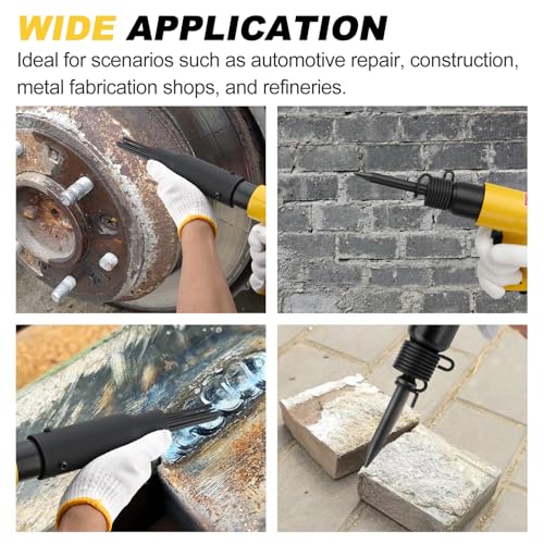 2 in 1 Air Needle Scaler, 4500 BPM High Impact Pneumatic Chisel Hammer Kit