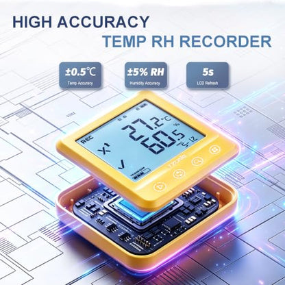 Tzone Bluetooth Temperature Humidity Data Logger USB with Dew Point Logging