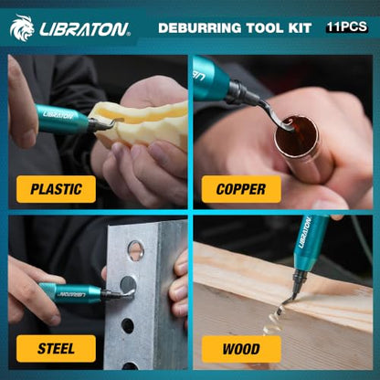 Libraton Deburring Tool, Deburring Tool for 3D Printing with 10 HSS Blades - style: 11Blades(Mixed 3 Types) C