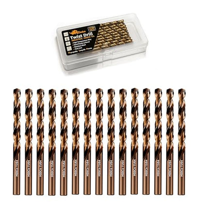 (15PCS) 11/64" Cobalt Drill Bit, HSS M35 Metal Drill Bits for Steel, Stainless Steel, Cast Iron, Hard Plastic and Wood - size: 11/64 15PCS Cobalt