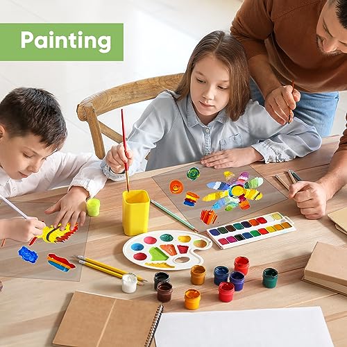 10-Pack of 12×12"×0.04" PET/Plexiglass Sheets, Transparent Flexible Plastic Sheet Panels, for Painting, Crafts, Signs, Picture Frames, Arts, DIY Display Project - size: 12" x 12" x 0.04"