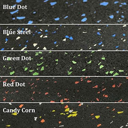 Rubber-Cal Elephant Bark Flooring 3/8-inch T x 4-feet - color: Blue Dot, size: 48"L x 48"W x 0.4"Th