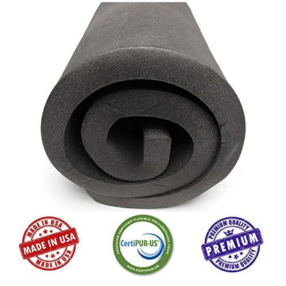 AKTRADING CO. 4" H X 30" W X 72" L CertiPUR-US Certified Rubber Foam Sheet Cushion (Seat Replacement, Upholstery Sheet, Foam Padding, Acoustic Foam Sheet) - size: 4" H X 30" W X 72" L