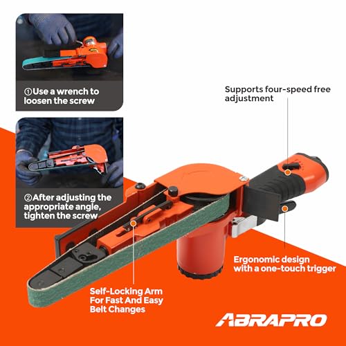 3/4" x 20.5" Air Belt Sander with 12Pcs Zirconia 40/60/80/120 Grit Belts - size: 3/4x20.5 Air Belt Sander