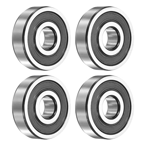 uxcell 4Pcs 6200-2RS Deep Groove Ball Bearings, 10x30x9 mm High Speed Double Rubber Seal Bearings Pre-Lubricated and Stable for Industrial Machinery Repairs 3D Project - size: 6200-2RS(10x30x9 mm)