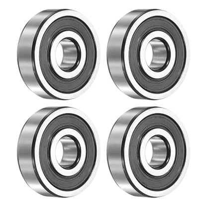 uxcell 4Pcs 6200-2RS Deep Groove Ball Bearings, 10x30x9 mm High Speed Double Rubber Seal Bearings Pre-Lubricated and Stable for Industrial Machinery Repairs 3D Project - size: 6200-2RS(10x30x9 mm)