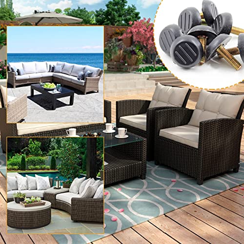 M6 Furniture Levelers Table Leg Levelers, 8 Pcs Adjuster Mini Feet - size: M6