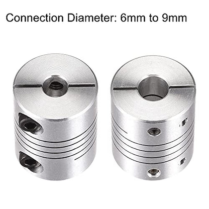 uxcell Motor Shaft 6mm to 9mm Helical Beam Coupler Coupling 25mm Dia 30mm Length - size: 6mm to 9mm