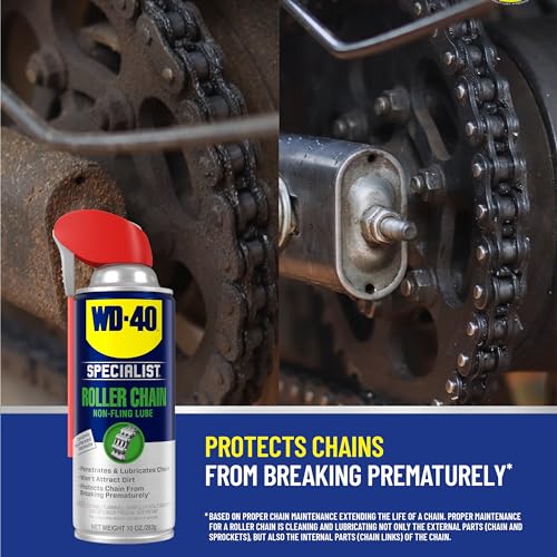 WD-40 Specialist Roller Chain Non-Fling Lubricant, 10 OZ [6-Pack] - size: 6-Pack