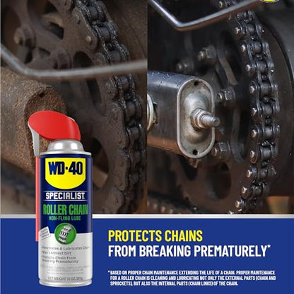 WD-40 Specialist Roller Chain Non-Fling Lubricant, 10 OZ [6-Pack] - size: 6-Pack