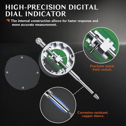 0-1"(0-25mm)/0.0005"(0.01mm) Digital Dial Indicator,Inch/MM Switch