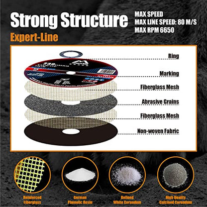 Merryland 25 Pack Cut Off Wheel 9 inch 0.075 Metal Iron Steel Cutting Disc - size: 9 X 0.075 for Steel Metal Iron
