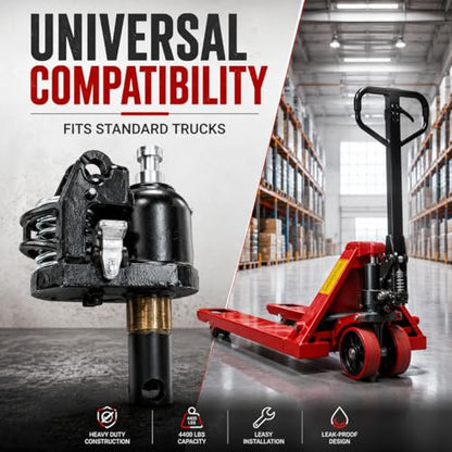 333'S Pallet Jack Hydraulic Pump Replacement, 4400 lb Hydraulic Unit with 45mm Spindle Shaft for Manual Pallet Truck Repair, Black