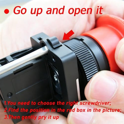 mxuteuk 10PCS 22mm 1NC 1NO Red Mushroom Emergency Stop Push Button Switch AC 660V 10A,HB2-ES545 - color: Red/HB2-ES545-10PCS, size: 1NC 1NO