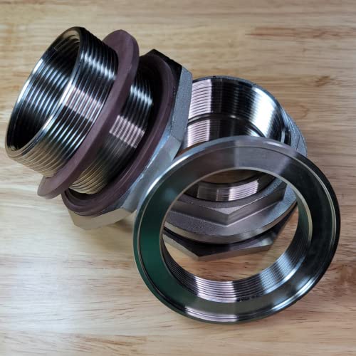 MiniBrew 1.5 NPT EZ Seal Weldless Bulkhead with EPDM Gaskets for Homebrewing (1 Pack) - Heavy Duty - size: 1.5"-Heavy Duty - EPDM, style: Pack of 1