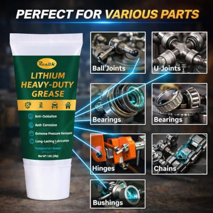 Realth Lithium Grease 1 oz High Temp Waterproof, 2 Pack - size: 60g