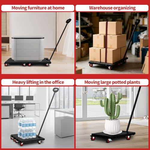 MYUEA Furniture Moving Dolly Cart With 4 Wheels 880LBS Load Pack of 2