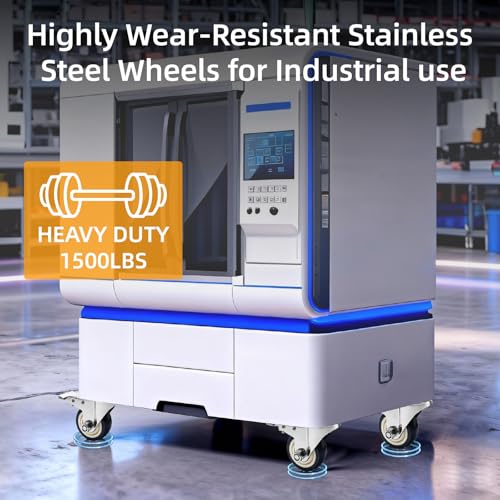 3'' 304 Stainless Steel Caster Wheels, 1500Lbs Heavy Duty Casters Set of 4 - size: 3inch