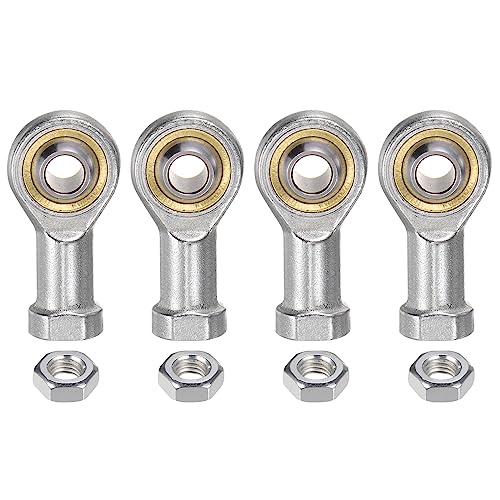uxcell 4pcs SI8TK PHSA8 M8 Female Rod End Bearing M8x1.25 Right Hand Thread, Self-Lubricating Joint Rod Ends, Includes Jam Nut - size: M8