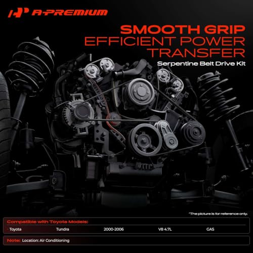 A-Premium Engine Serpentine Belt Drive Kit with Tensioner & Idler Pulley