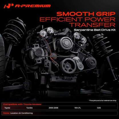 A-Premium Engine Serpentine Belt Drive Kit with Tensioner & Idler Pulley