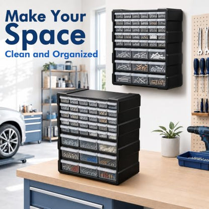 Drawer Organizer Craft Organizers and Storage with Dividers Labels Thicker - size: 39 Drawer