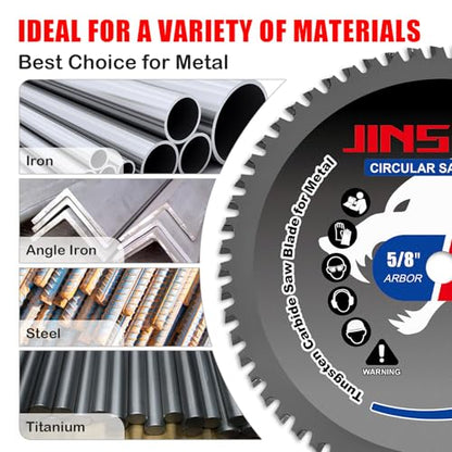 7-1/4" Circular Saw Blade, TCT Metal Cutting Saw Blades with 60T - size: 7-1/4 Inch 60T