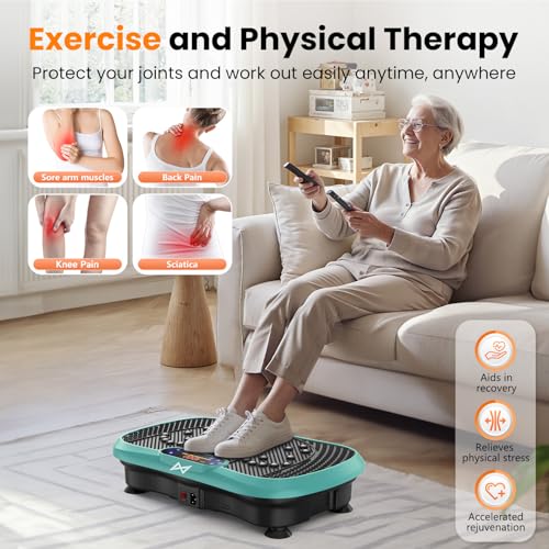 AXV Vibration Plate Exercise Machine Fitness Platform Body Vibrating Board - color: BT.PRO.GREEN