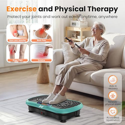 AXV Vibration Plate Exercise Machine Fitness Platform Body Vibrating Board - color: BT.PRO.GREEN