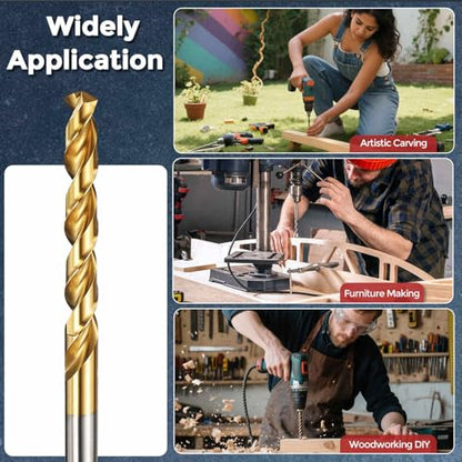 Drill Bit 5.1mm Diameter M42 8% Cobalt HSS TiN for Hard Metal - size: 5.1mm