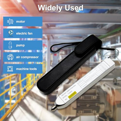 Vibration Meter Portable Vibration Meter Measures 0.1~199.9m/s² Acceleration, 0.001~1.999mm Displacement & 0.1~199.9mm/s RMS Velocity Vibration Detector Used for Industrial (Model TV2600) - style: Model 2