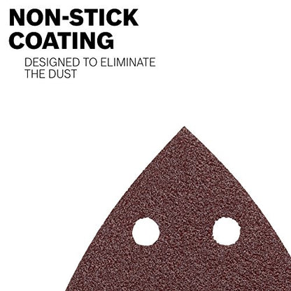 BOSCH SDTR120 3-3/4 in. 120 5-Piece Grit Detail Sander Abrasive Triangles for Wood,Brown - size: 5 Pack, style: 120 Grit