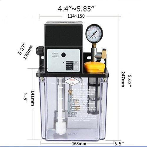 TECHTONGDA Automatic Lubricating Oil Pump, 220V Electric Lubricants Pump, 2L CNC Lubricating Pump with Pressure Testing, Single Display Punching Milling Machine Tool Lathe Oiler, Oil Filling Pump